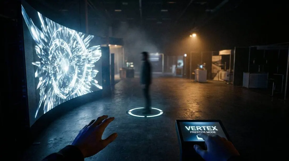Vertex, POV Anamorphic Booth Screen